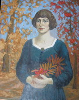 Женский портрет М. Цветаевой. Х.,м. 100х64, 2007 г. - Цена 25 т.р